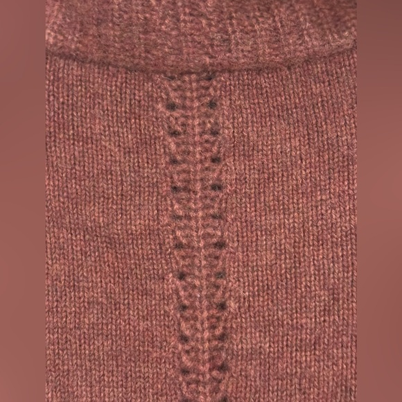 SKULL CASHMERE 100% CASHMERE RUST BELL SLEEVE SWEATER SIZE L WOMENS COZY FALL - Picture 5 of 6